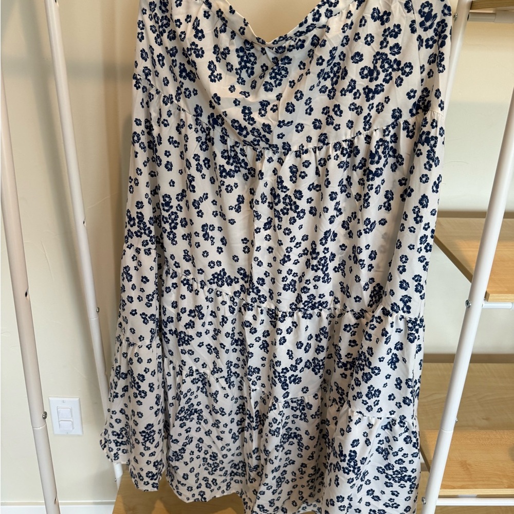 Banana Republic Blue Floral Maxi Skirt